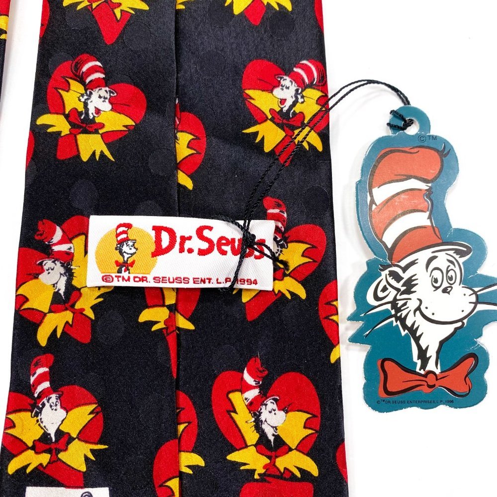 Dr. Seuss Cat In The Hat Vtg 1994 Valentine Tie - Picture 5 of 6